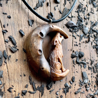 The Wolf And The Moon Pendant