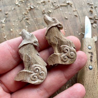 Wolf Pendant with Triskelion