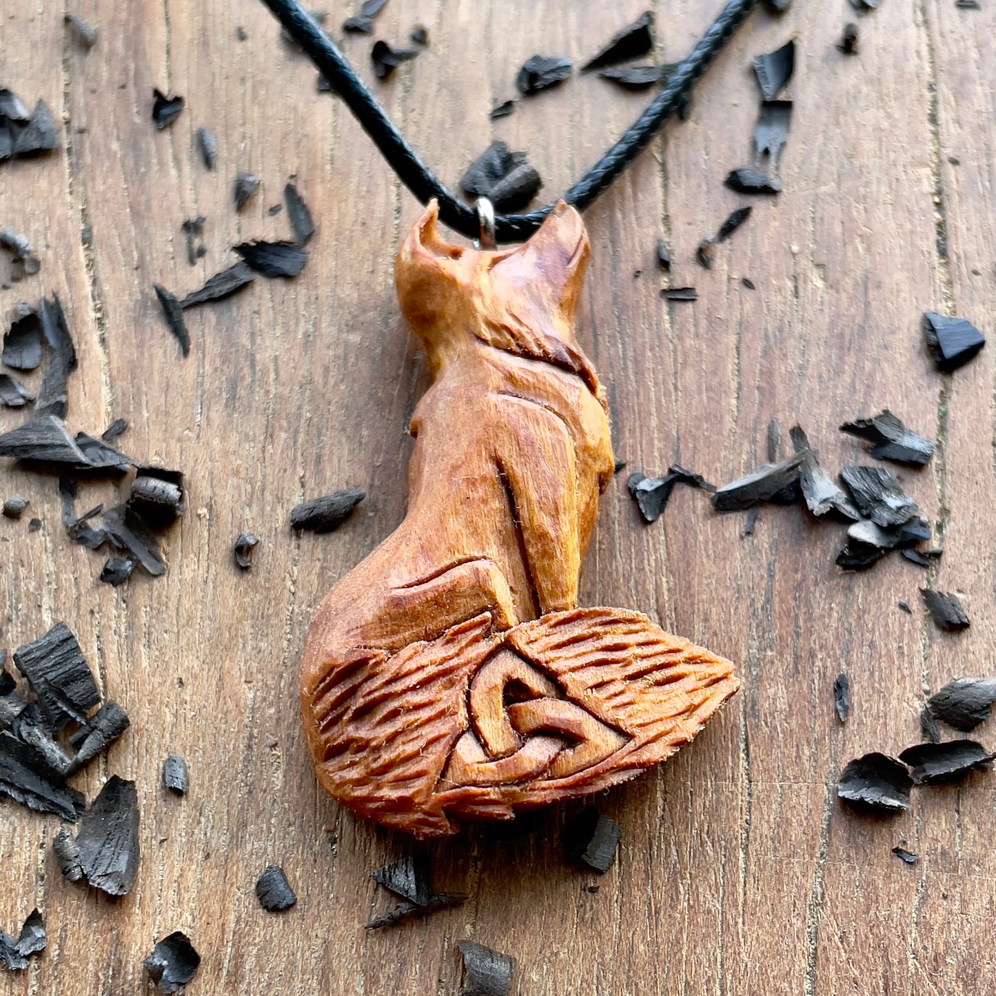 Celtic Fox with Triquetra Pendant