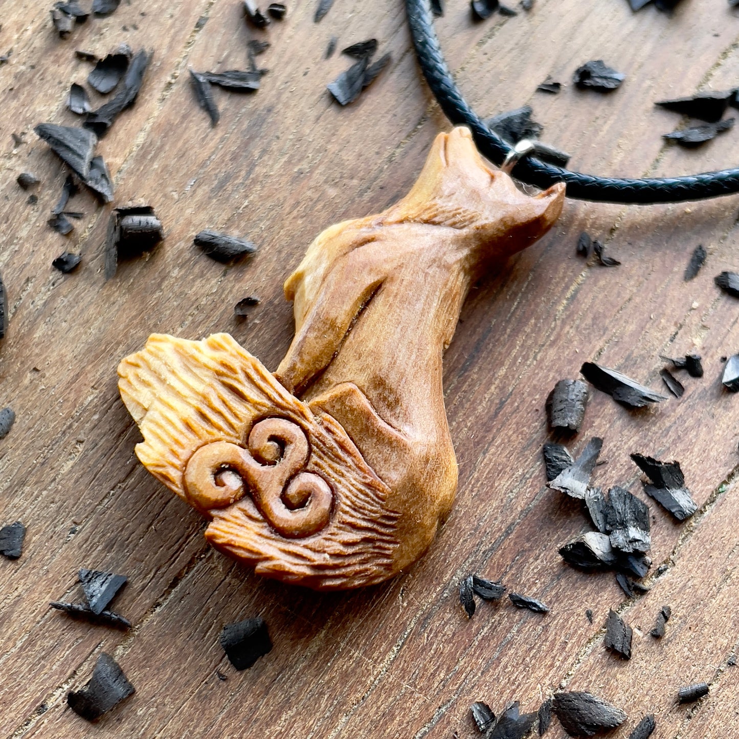 Celtic Fox with Triskelion Pendant