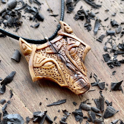Fenrir Wolf Head Pendant