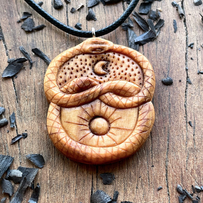 Auryn Uroboro Sun And Moon Pendant
