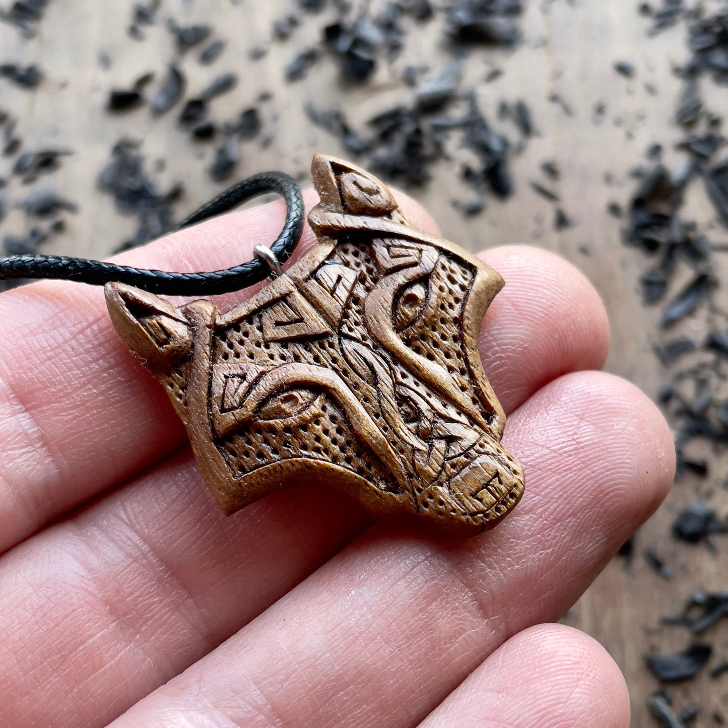 Fenrir Wolf Head Pendant