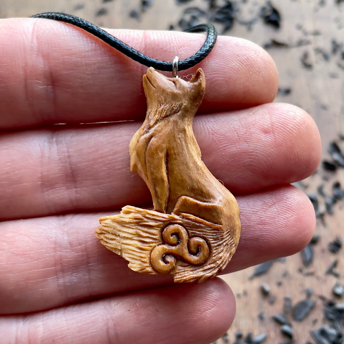 Celtic Fox with Triskelion Pendant