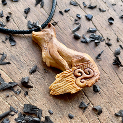 Celtic Fox with Triskelion Pendant