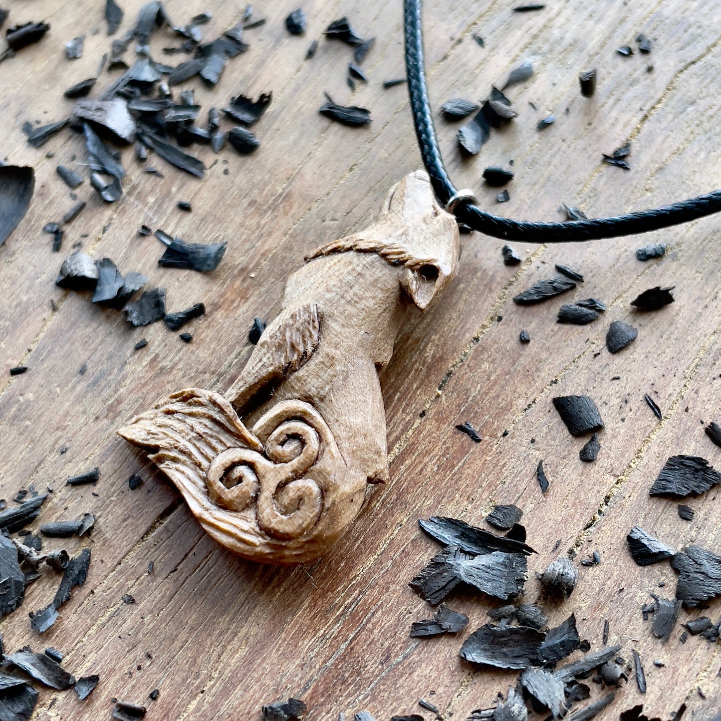 Wolf Pendant with Triskelion