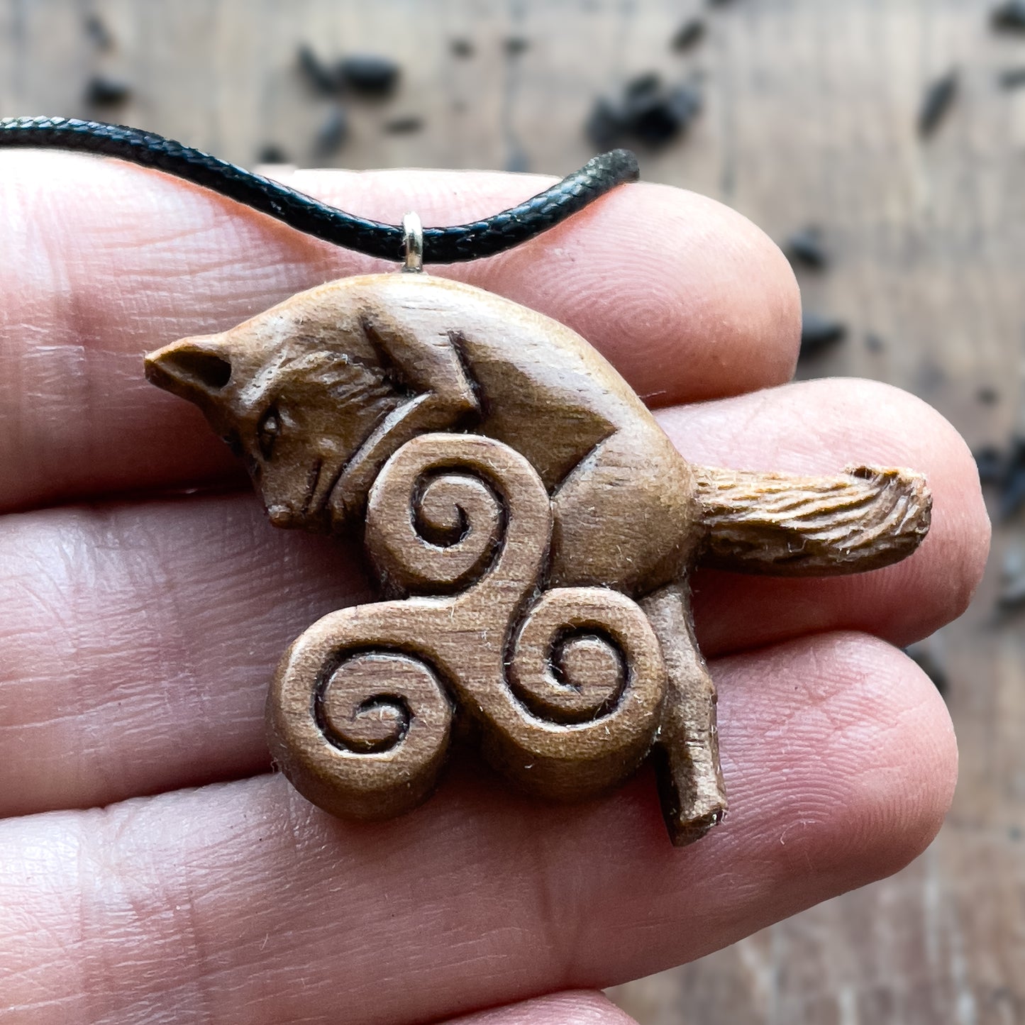Celtic Fox Pendant – Triskelion Design