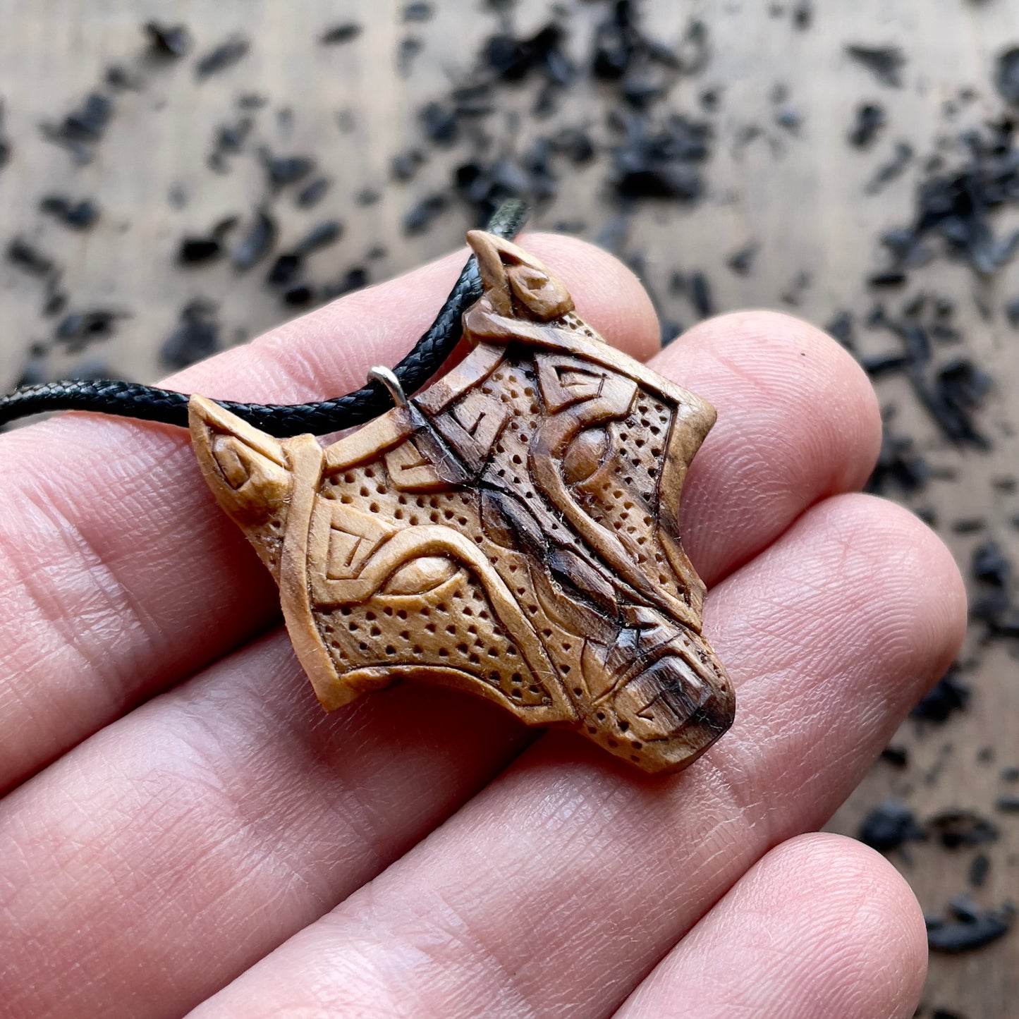 Fenrir Wolf Head Pendant