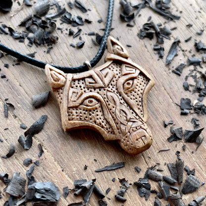 Fenrir Wolf Head Pendant