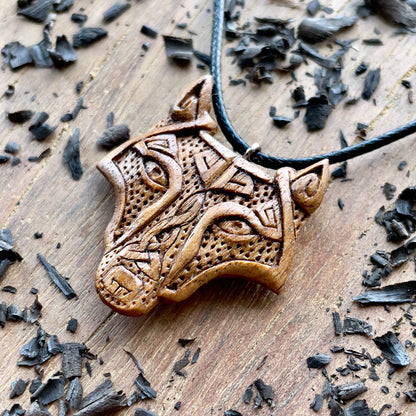 Fenrir Wolf Head Pendant