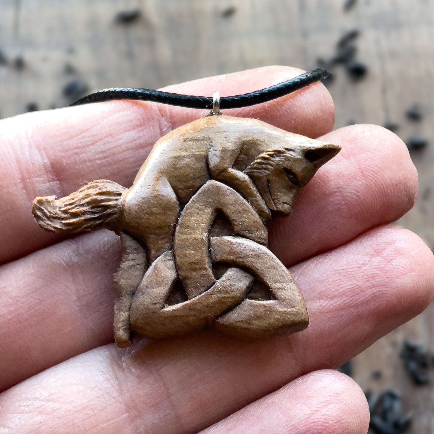 Celtic Fox Pendant – Triquetra Design