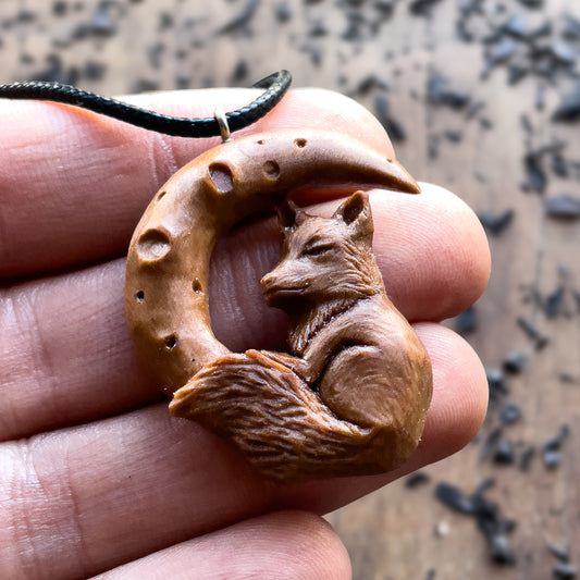 The Fox And The Moon Pendant