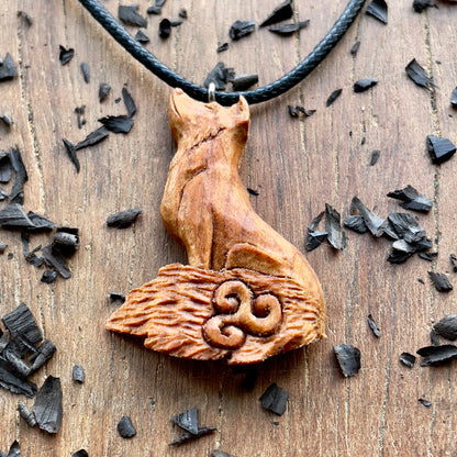 Celtic Fox with Triskelion Pendant