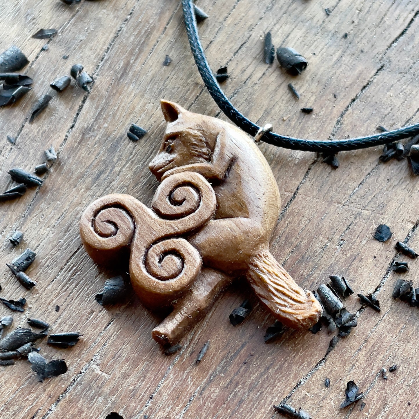 Celtic Fox Pendant – Triskelion Design