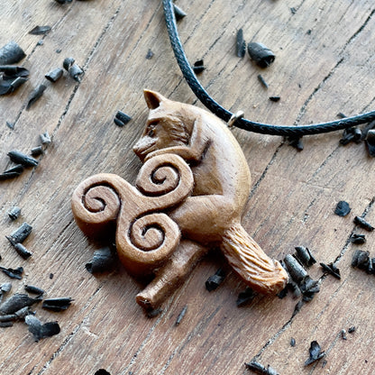 Celtic Fox Pendant – Triskelion Design