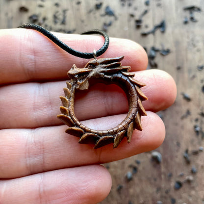 Dragon Ouroboros Eternal Circle Pendant