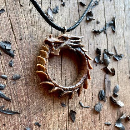 Dragon Ouroboros Eternal Circle Pendant