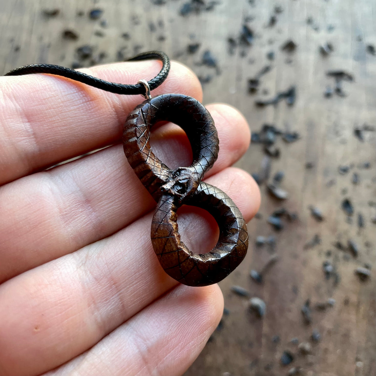 Serpent Ouroboros Infinity Loop Pendant