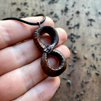 Serpent Ouroboros Infinity Loop Pendant