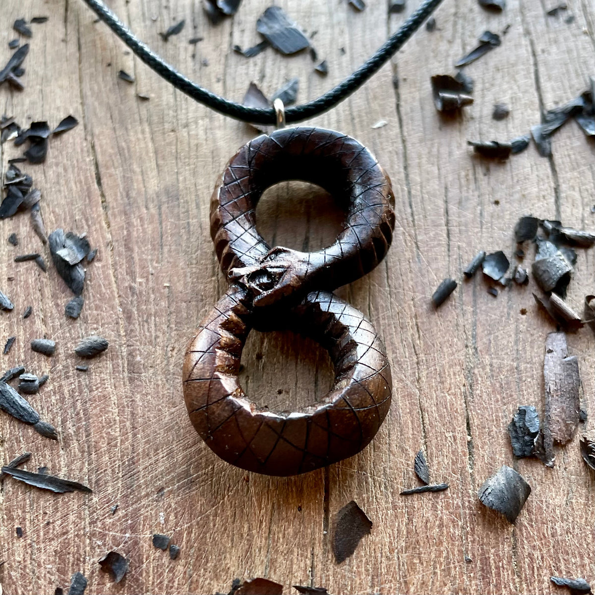 Serpent Ouroboros Infinity Loop Pendant