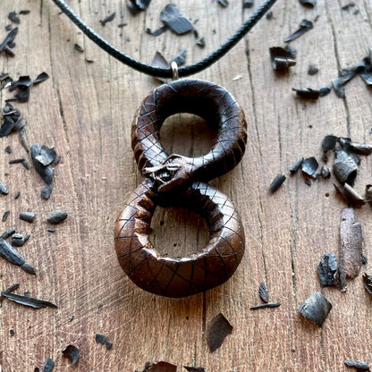 Serpent Ouroboros Infinity Loop Pendant