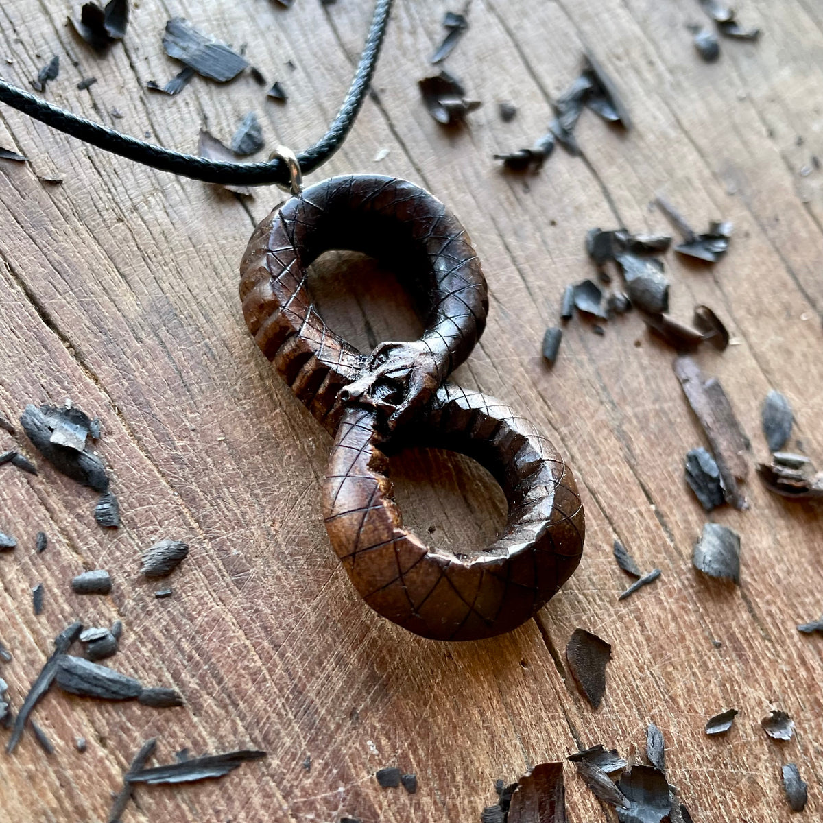 Serpent Ouroboros Infinity Loop Pendant