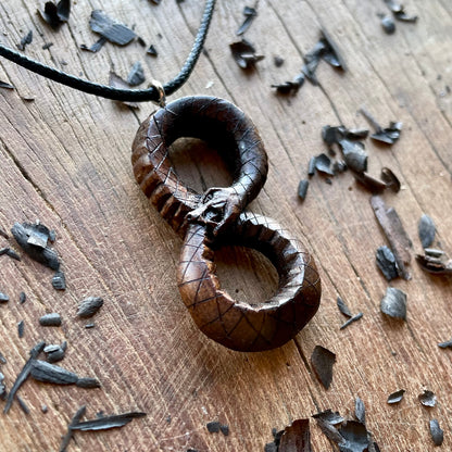 Serpent Ouroboros Infinity Loop Pendant