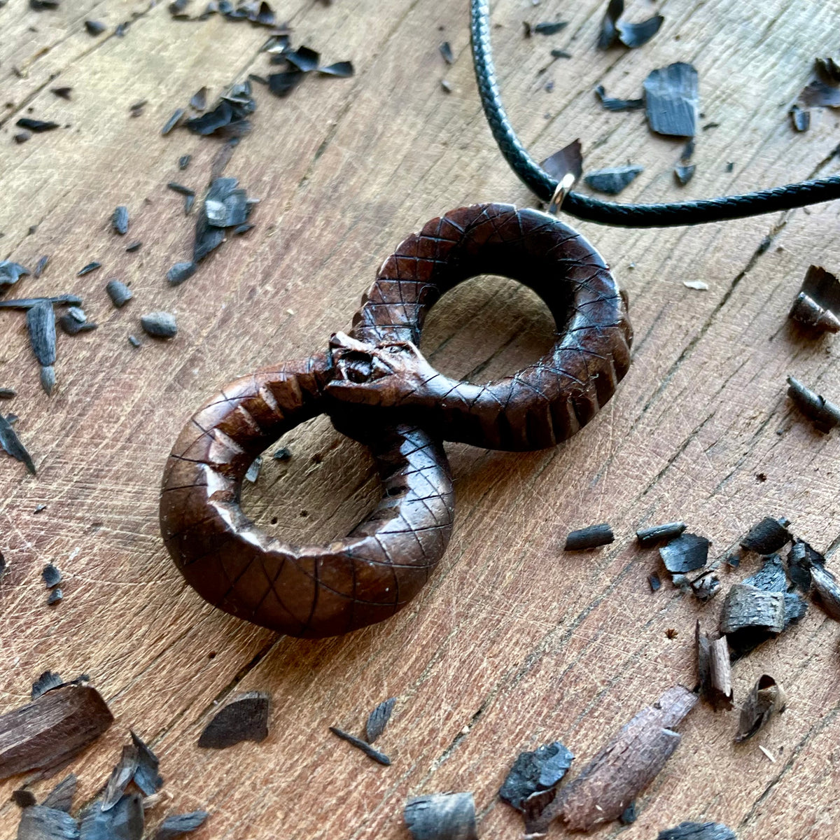 Serpent Ouroboros Infinity Loop Pendant