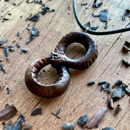 Serpent Ouroboros Infinity Loop Pendant