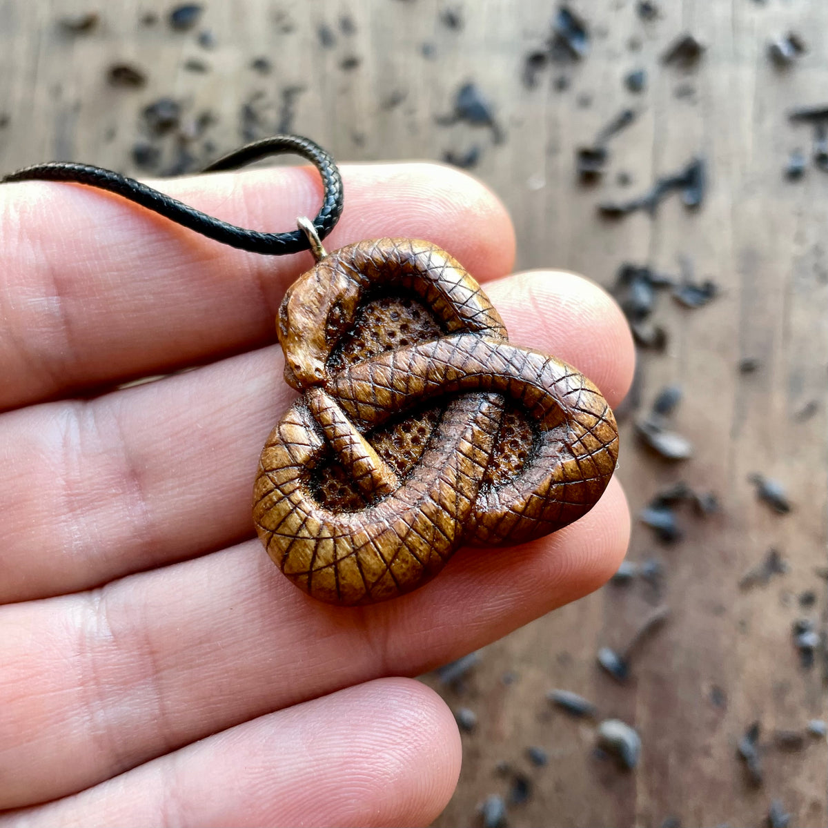 Ouroboros Triquetra Snake Pendant
