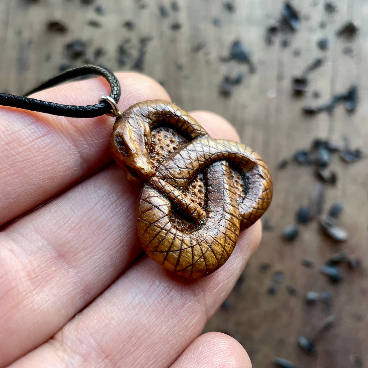 Ouroboros Triquetra Snake Pendant