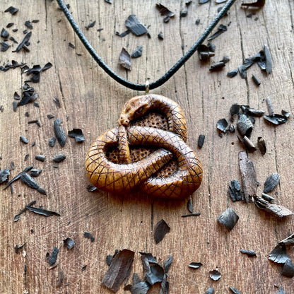 Ouroboros Triquetra Snake Pendant