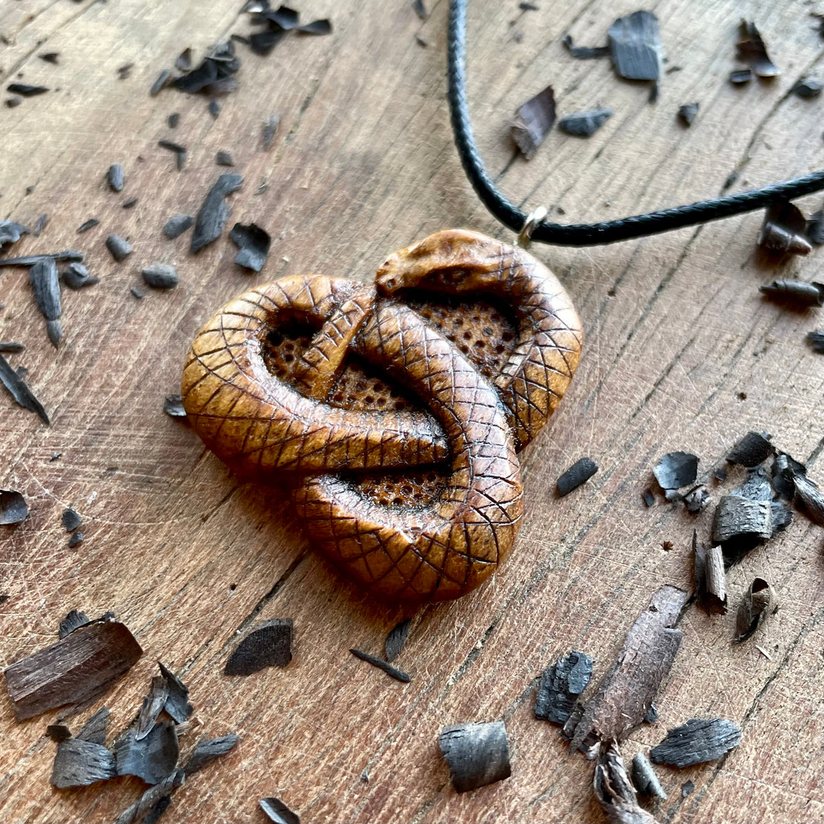 Ouroboros Triquetra Snake Pendant