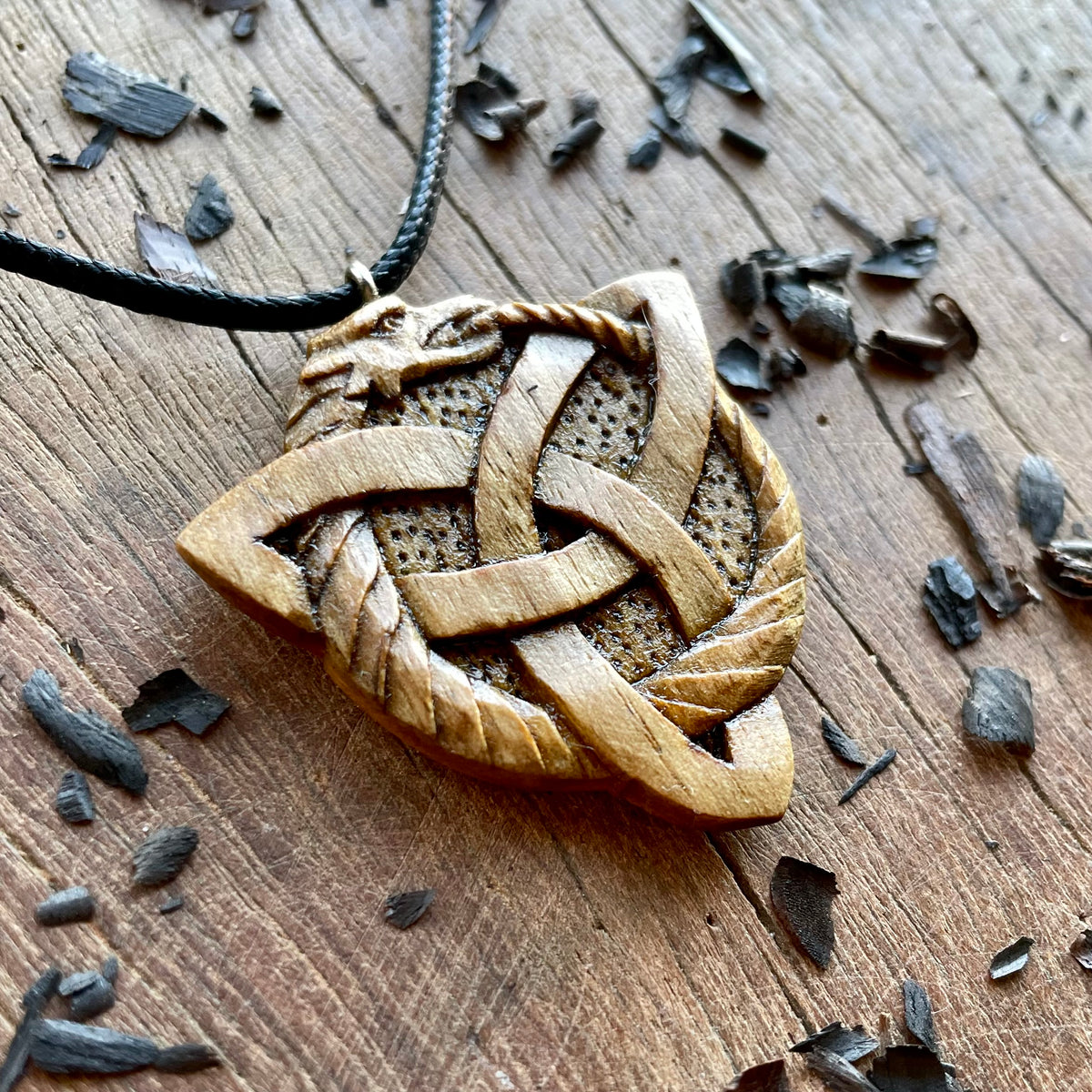 Dragon Ouroboros Pendant – Triquetra Shape