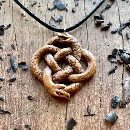 Double Ouroboros Pendant – Celtic Knot