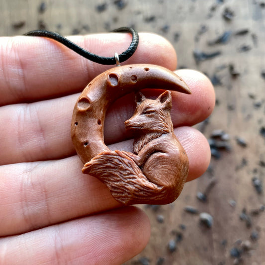Fox on the Moon Pendant