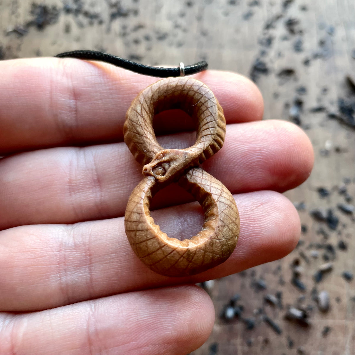 Serpent Ouroboros Infinity Loop Pendant