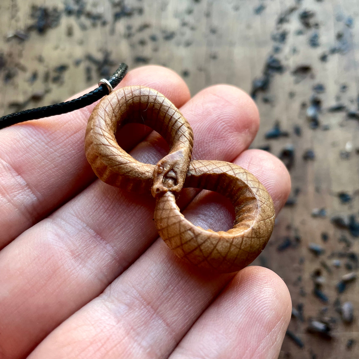 Serpent Ouroboros Infinity Loop Pendant