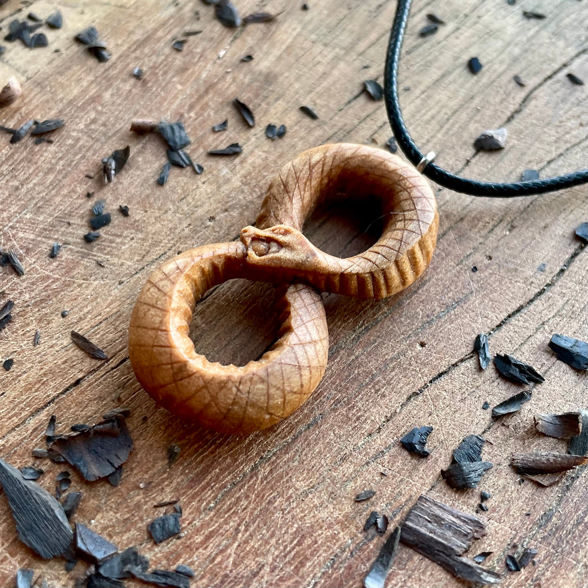Serpent Ouroboros Infinity Loop Pendant