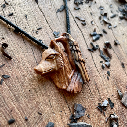 Wolf and Raven Pendant