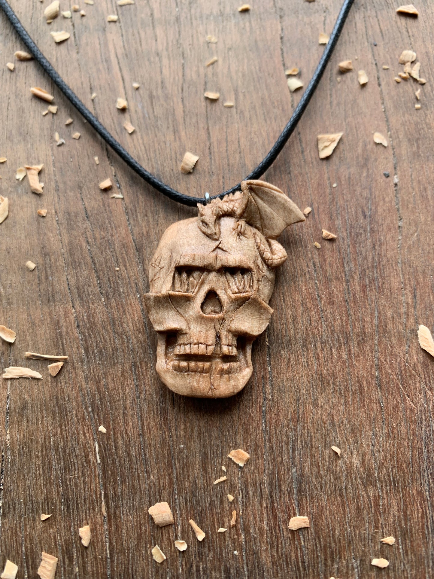 Skull With Dragon Pendant