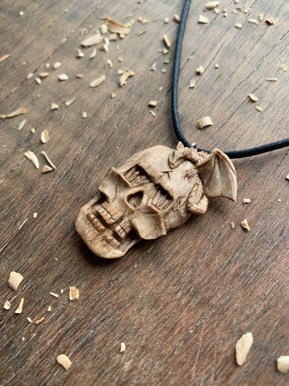 Skull With Dragon Pendant