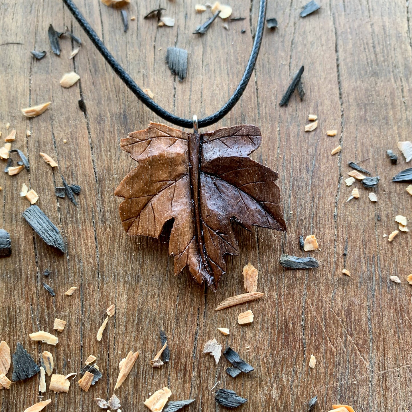 Maple’s Leaf Wood Pendant