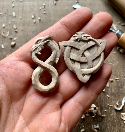 Ouroboros Dragon Triquetra Pendant