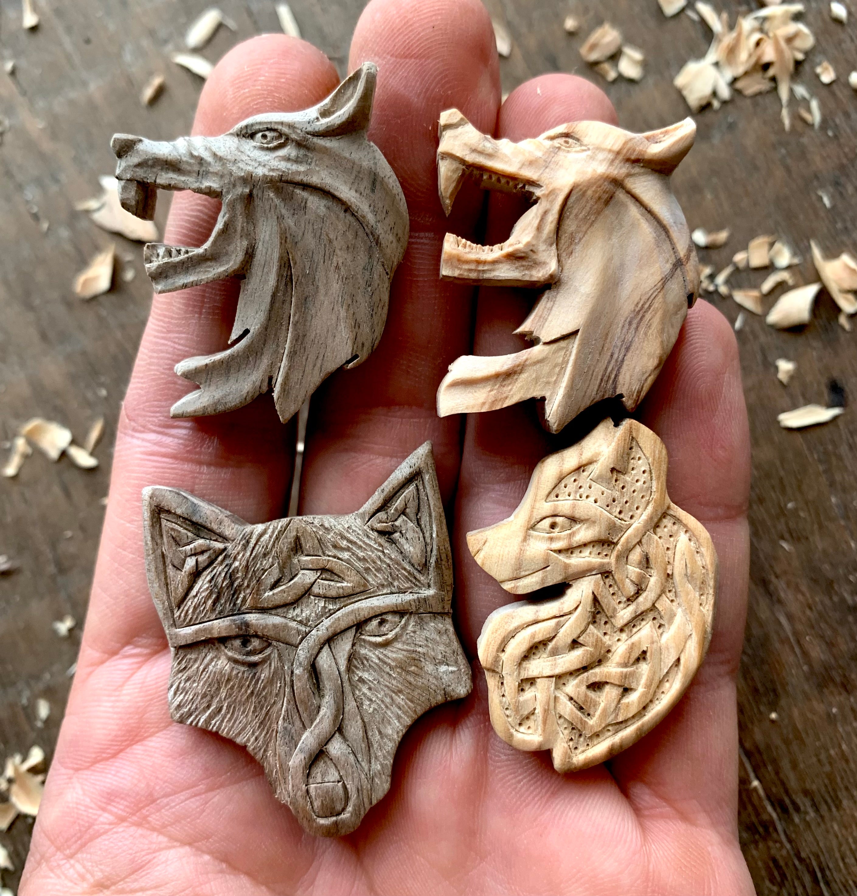 Wood hot sale carving pendants