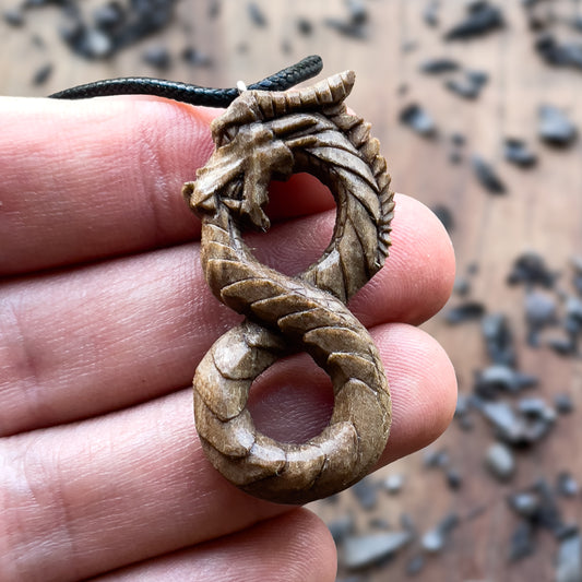 Dragon Ouroboros Pendant – Infinity Loop