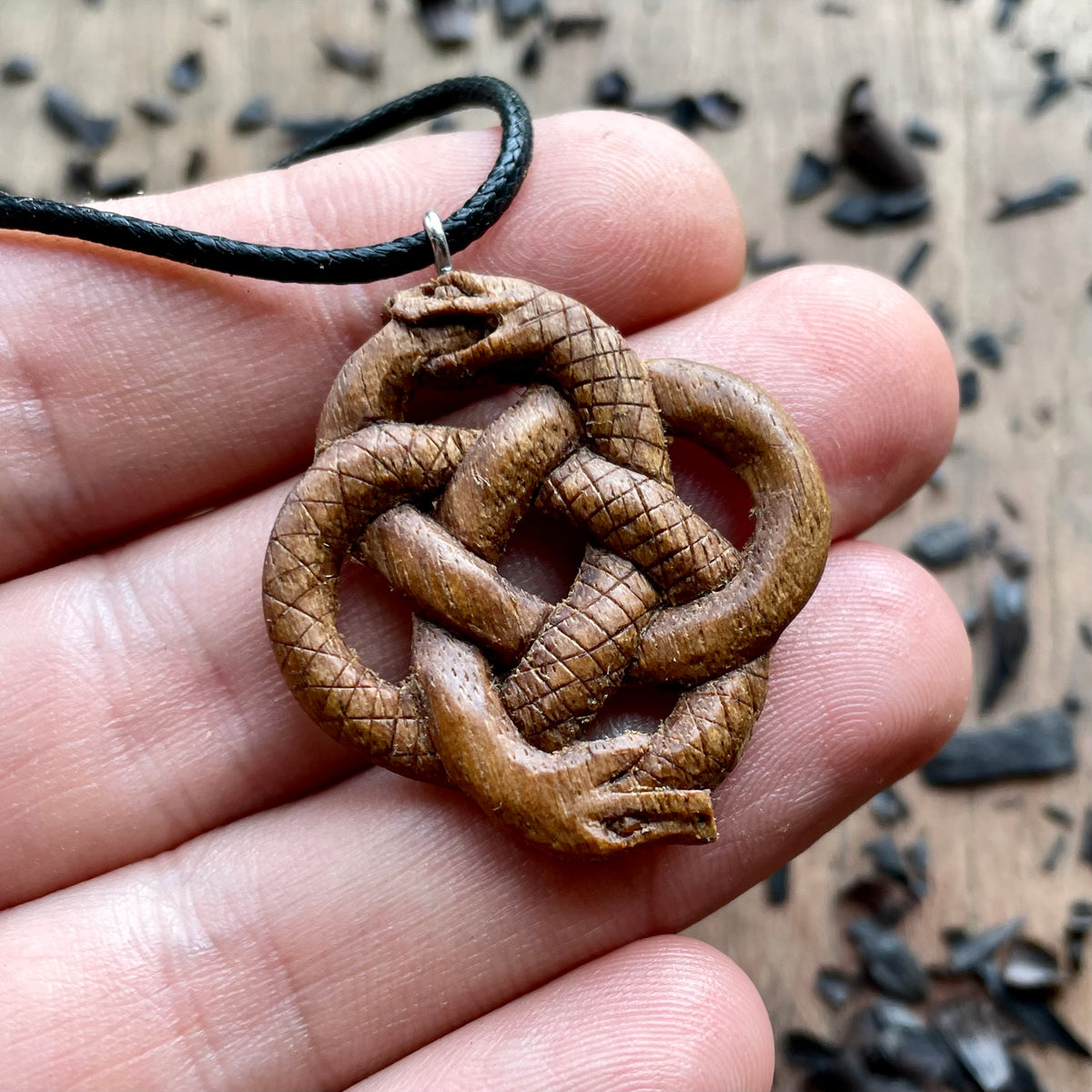 Double Ouroboros Pendant – Celtic Knot