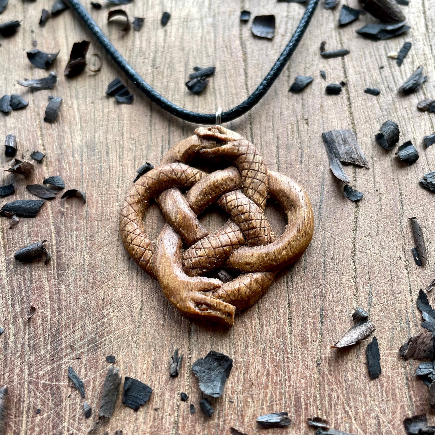 Double Ouroboros Pendant – Celtic Knot