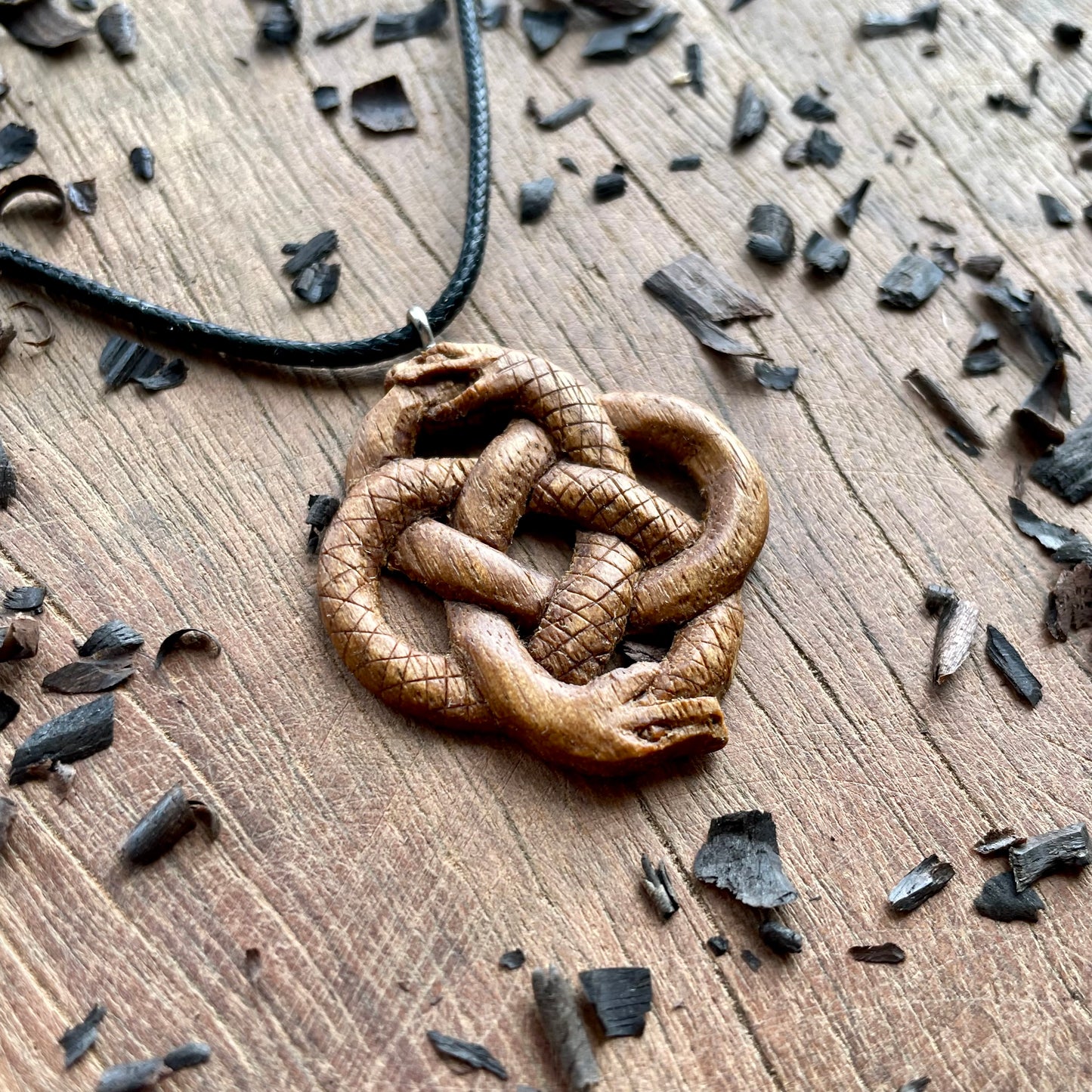 Double Ouroboros Pendant – Celtic Knot