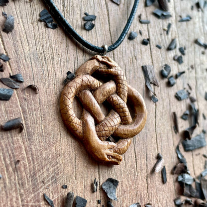 Double Ouroboros Pendant – Celtic Knot